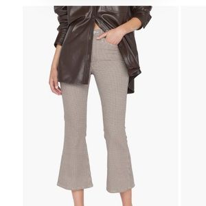 Le Crop Flare houndstooth denim jeans size 26 worn 3 times